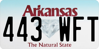 AR license plate 443WFT