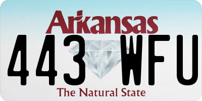 AR license plate 443WFU