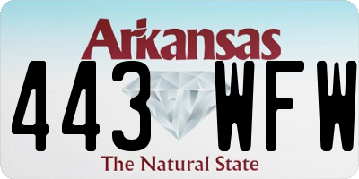 AR license plate 443WFW