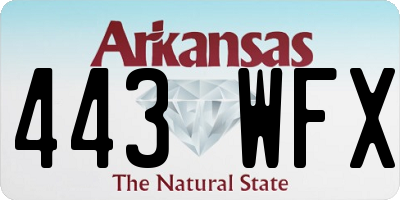 AR license plate 443WFX