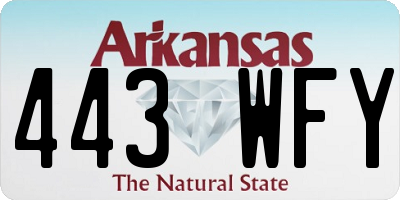 AR license plate 443WFY