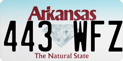 AR license plate 443WFZ
