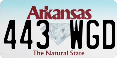 AR license plate 443WGD