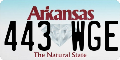AR license plate 443WGE