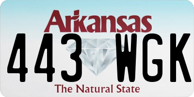 AR license plate 443WGK