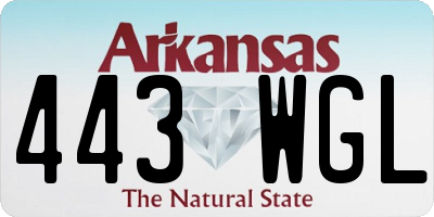 AR license plate 443WGL
