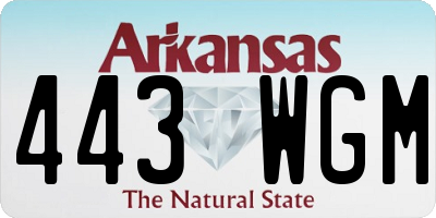 AR license plate 443WGM
