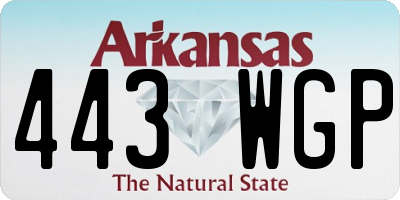 AR license plate 443WGP