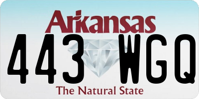 AR license plate 443WGQ