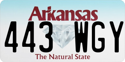 AR license plate 443WGY