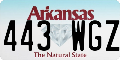 AR license plate 443WGZ