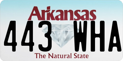 AR license plate 443WHA
