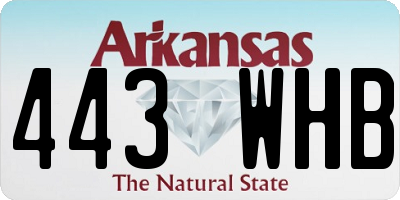 AR license plate 443WHB