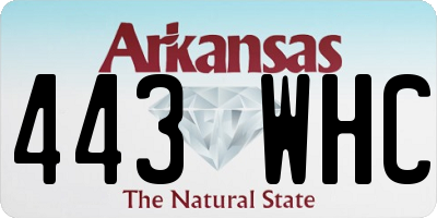 AR license plate 443WHC