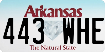 AR license plate 443WHE