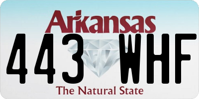 AR license plate 443WHF