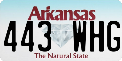AR license plate 443WHG