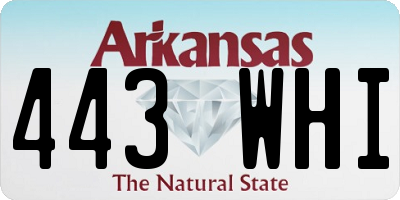 AR license plate 443WHI