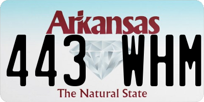 AR license plate 443WHM