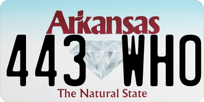 AR license plate 443WHO