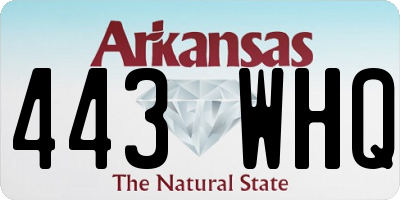 AR license plate 443WHQ