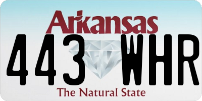 AR license plate 443WHR