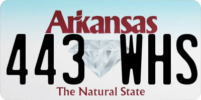 AR license plate 443WHS