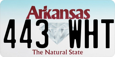 AR license plate 443WHT