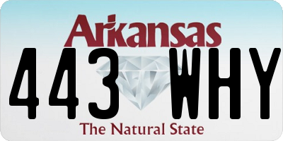 AR license plate 443WHY