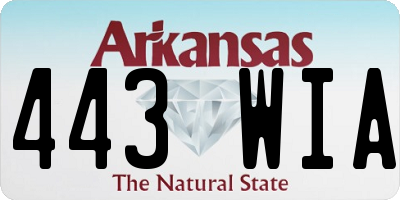 AR license plate 443WIA