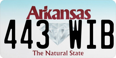 AR license plate 443WIB