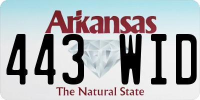 AR license plate 443WID