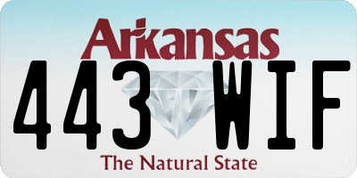 AR license plate 443WIF