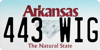 AR license plate 443WIG