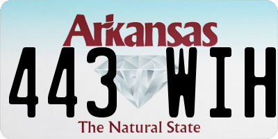 AR license plate 443WIH