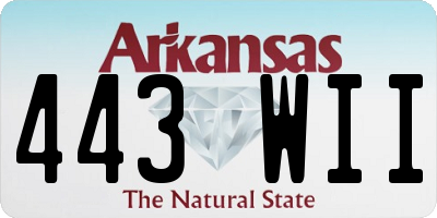 AR license plate 443WII