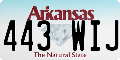AR license plate 443WIJ