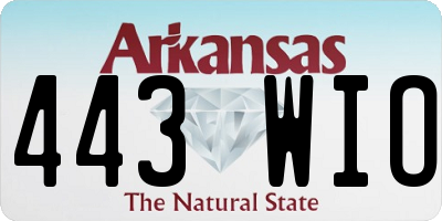 AR license plate 443WIO