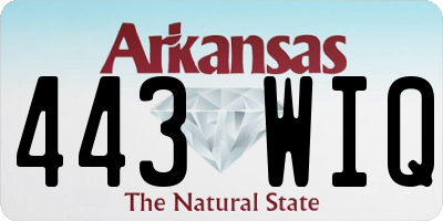 AR license plate 443WIQ