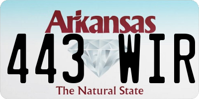 AR license plate 443WIR