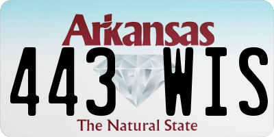 AR license plate 443WIS