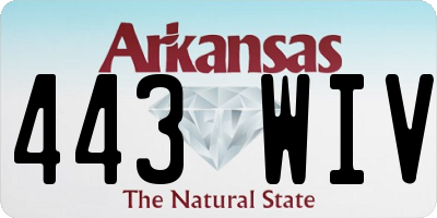 AR license plate 443WIV