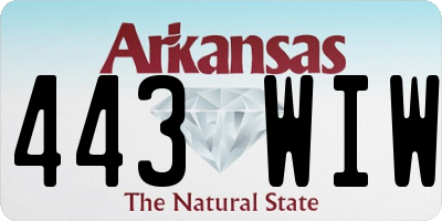 AR license plate 443WIW