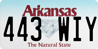 AR license plate 443WIY