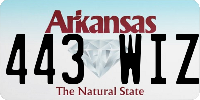 AR license plate 443WIZ