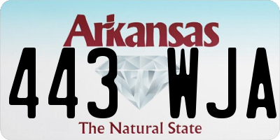 AR license plate 443WJA