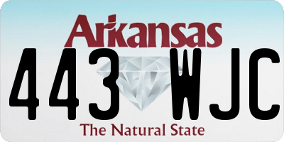 AR license plate 443WJC
