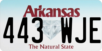 AR license plate 443WJE