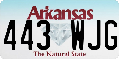 AR license plate 443WJG