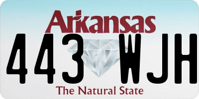 AR license plate 443WJH